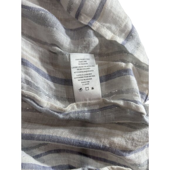 Rails White & Blue Striped Long Sleeve Mini Dress - Picture 7 of 10